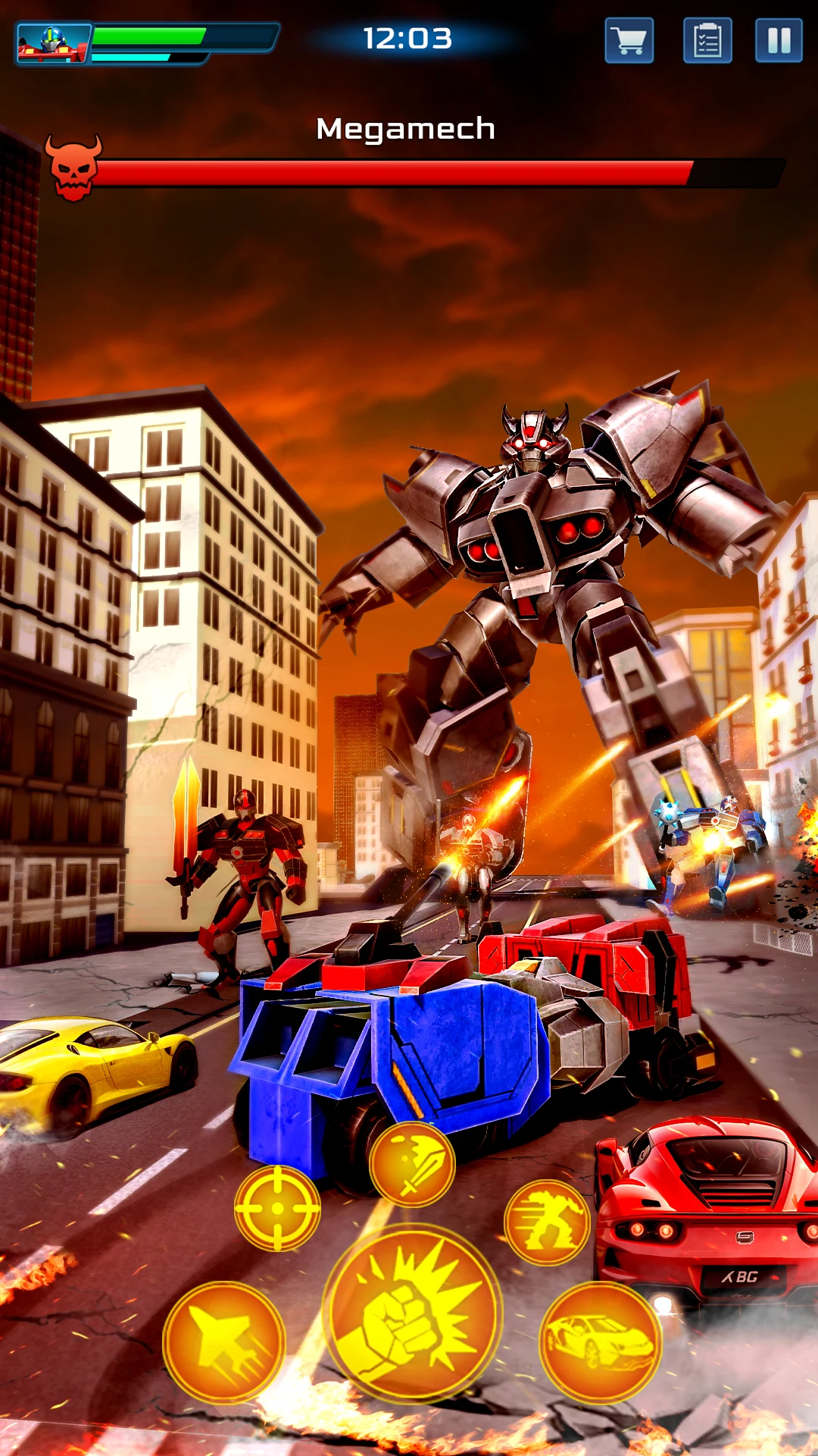 Robot City War: Car Transform screenshot